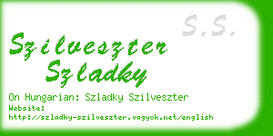 szilveszter szladky business card